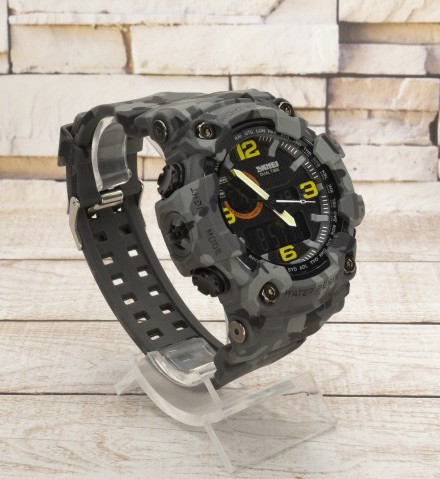 Годинник наручний тактичний Skmei 1520CMGY Gray Camo Фото 2